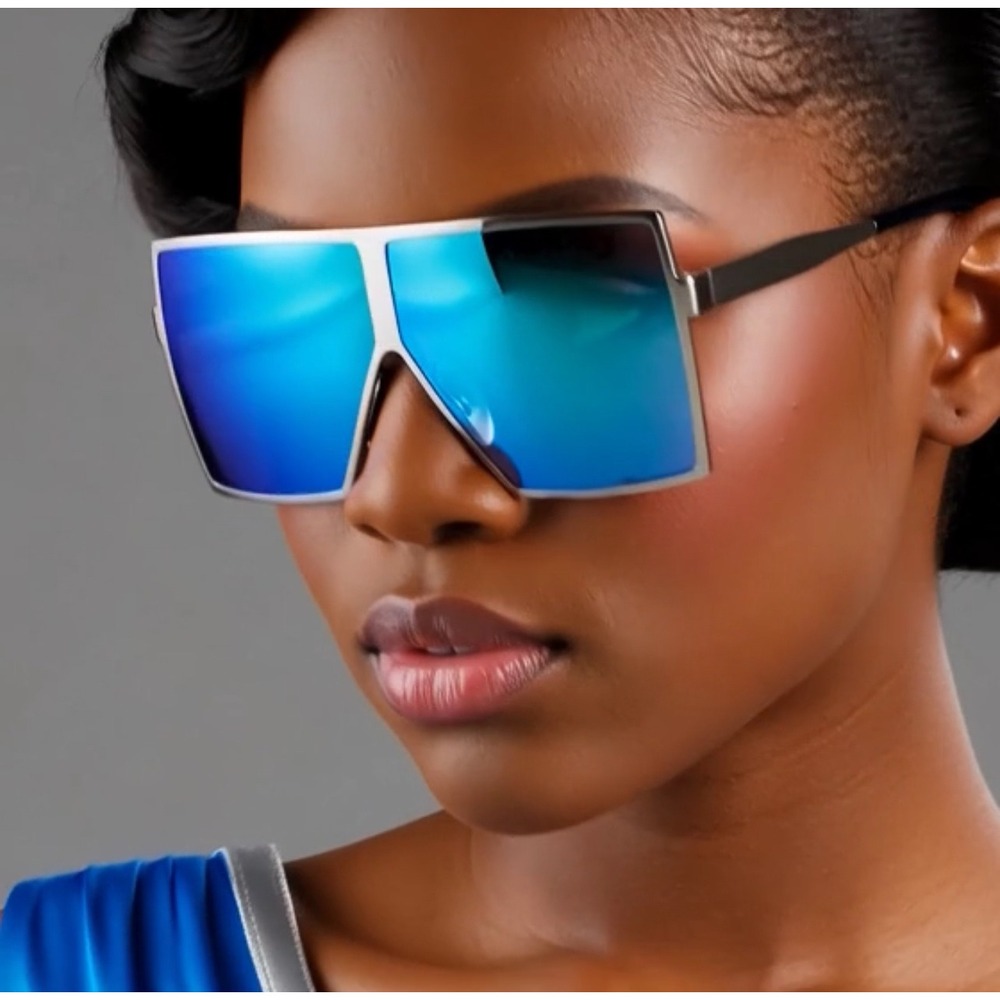 Women Sunglasses UV400 Lens‎ Fashion Shades XXL Big Butterfly Modern Bold Square